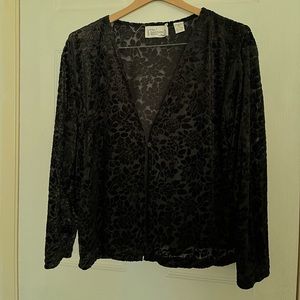 vintage lightweight rose pattern cardigan